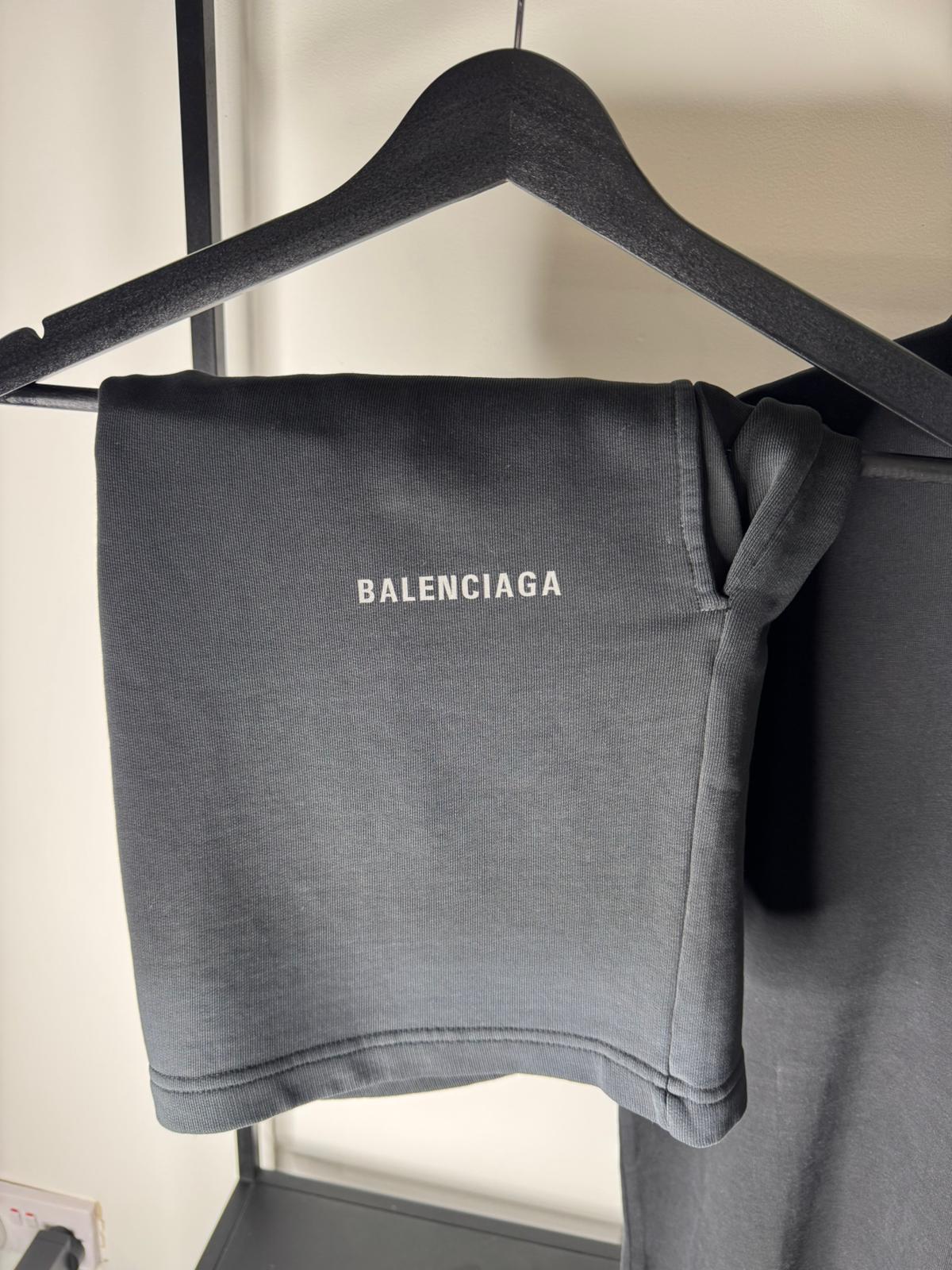 Balenciaga Logo T-Shirt & Shorts Set – Black (Pre-Loved)