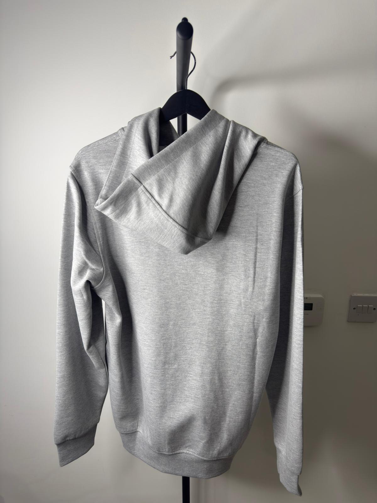Moncler Logo Patch Hoodie – Grey Marl (Pre-Loved)
