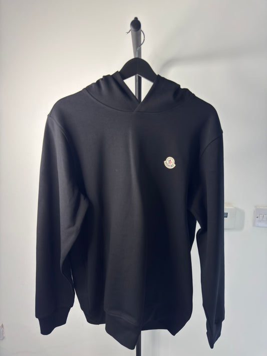 Moncler Logo Patch Hoodie – Black (Pre-Loved)