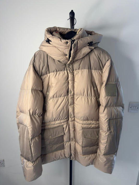 Burberry Quilted Down Puffer Jacket – Beige (Pre-Loved)
