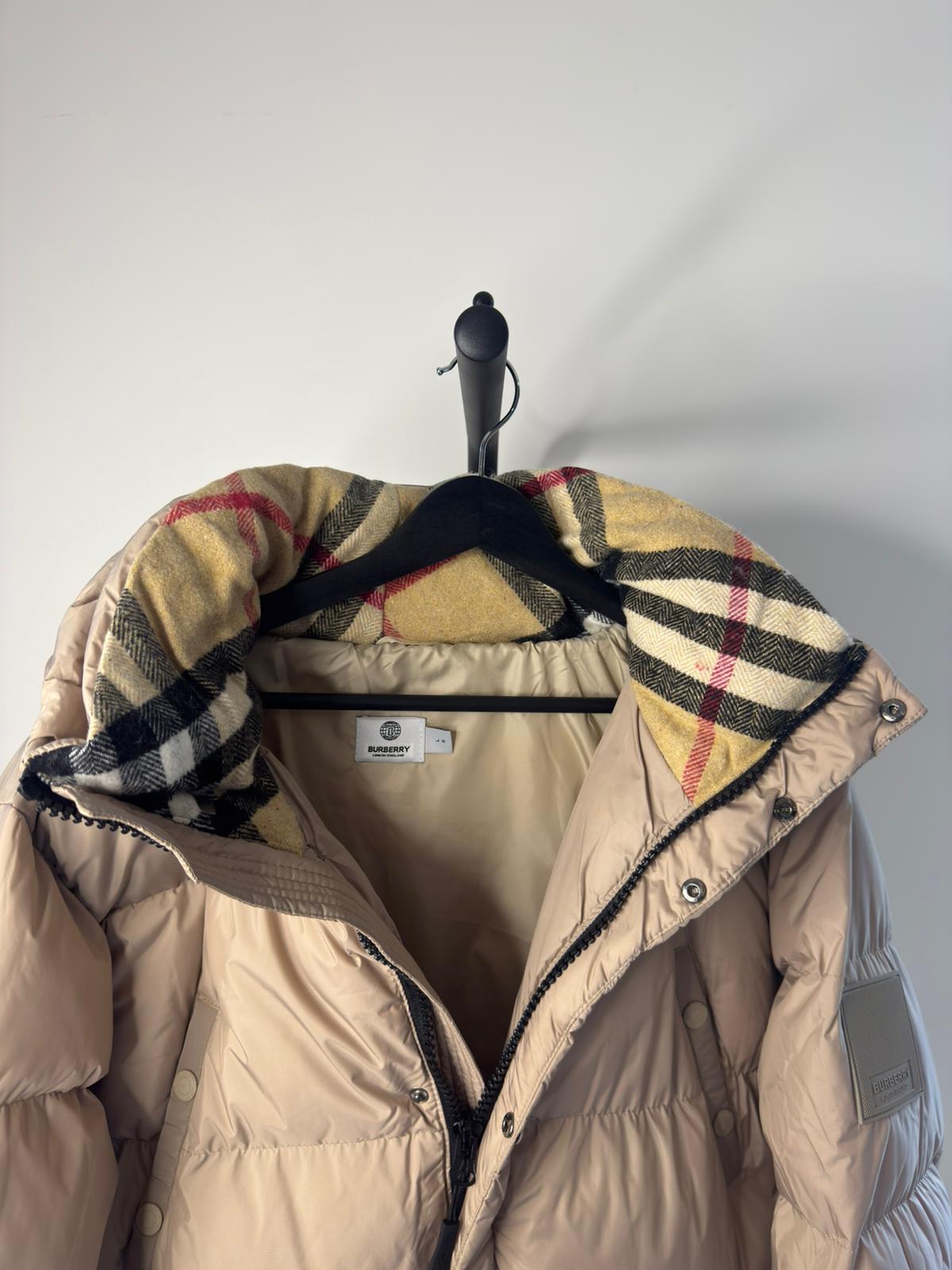 Burberry Quilted Down Puffer Jacket – Beige (Pre-Loved)