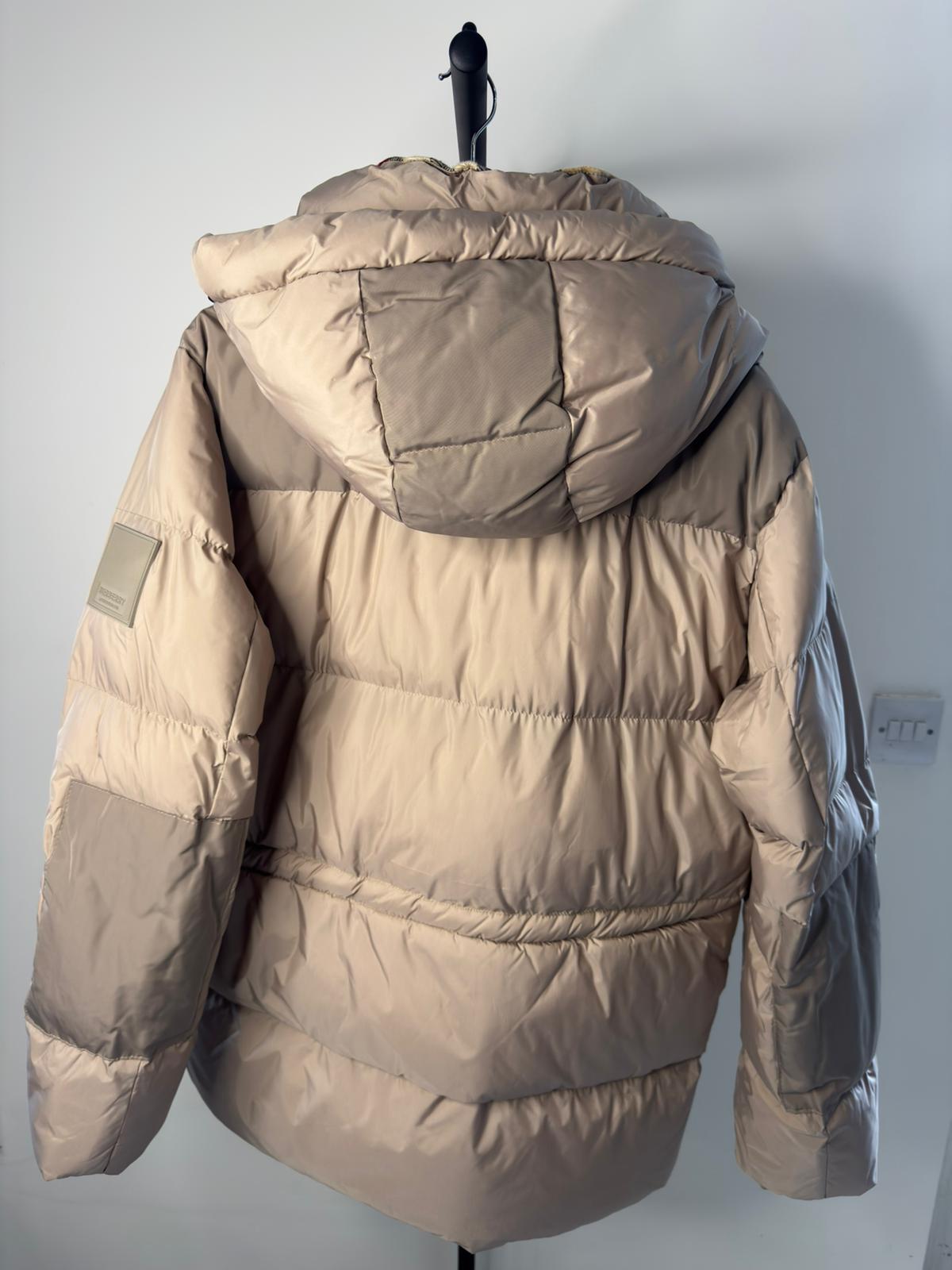 Burberry Quilted Down Puffer Jacket – Beige (Pre-Loved)