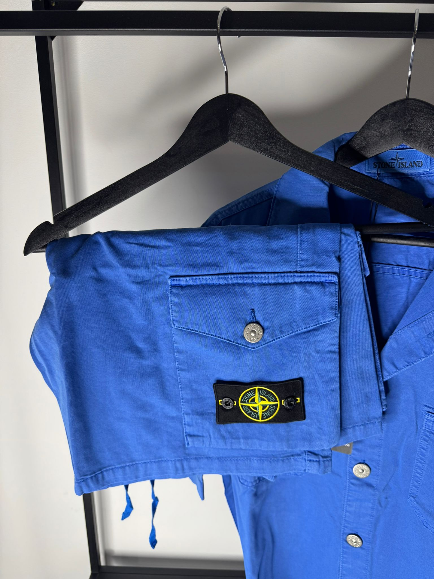 Stone Island Cobalt Blue Short Sleeve Shirt & Shorts Set – Pre-Loved